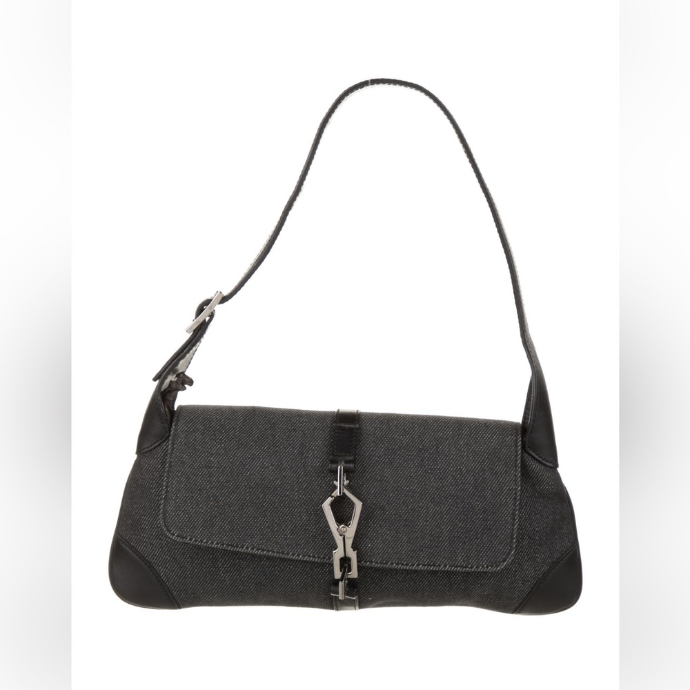 Vintage Black Denim Gucci Jackie Bag